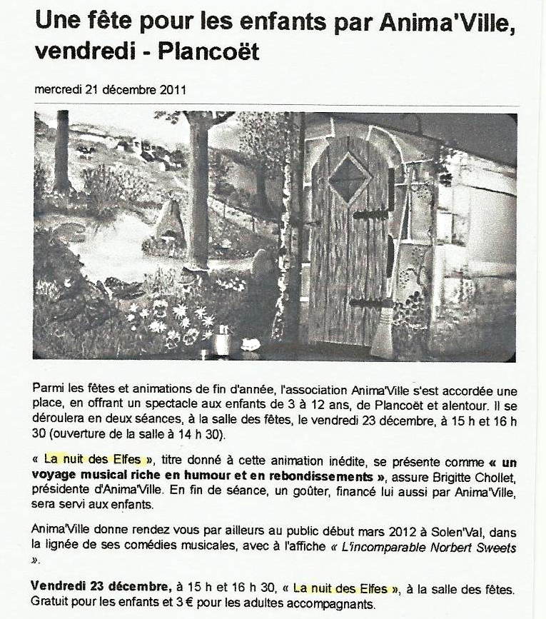 La Nuit des Elfes &agrave; Planco&euml;t le 23/12/11
