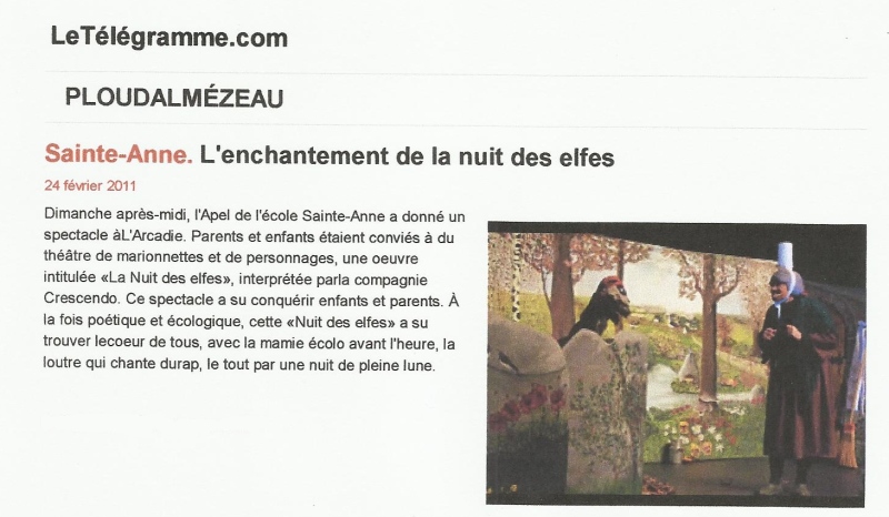 La Nuit des Elfes &agrave; Ploudalm&eacute;zeau