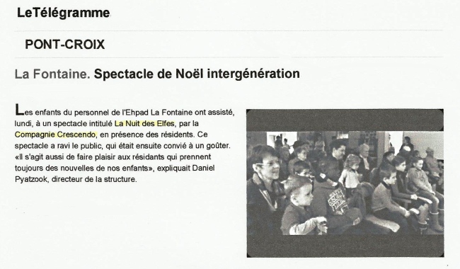 La Nuit des elfes &agrave; Pont-Croix le 19/12/11
